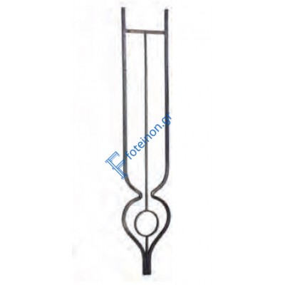 Διακοσμητικό μοτίφ σιδήρου κωδ.(26/75) 14x8 για κάγκελα/περίφραξη