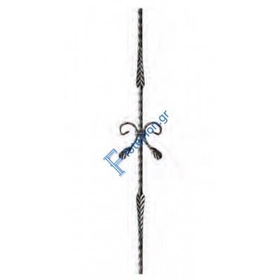 Διακοσμητικό μοτίφ σιδήρου κωδ.(2/76) 12x12 για κάγκελα/περίφραξη