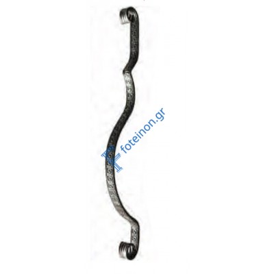 Διακοσμητικό μοτίφ σιδήρου κωδ.(27/69) 30x6 για κάγκελα/περίφραξη