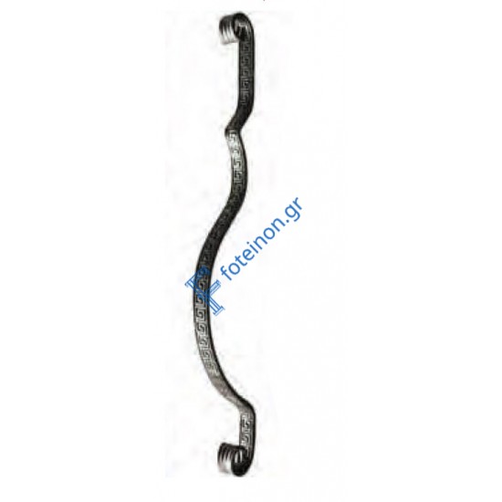 Διακοσμητικό μοτίφ σιδήρου κωδ.(27/69) 30x6 για κάγκελα/περίφραξη