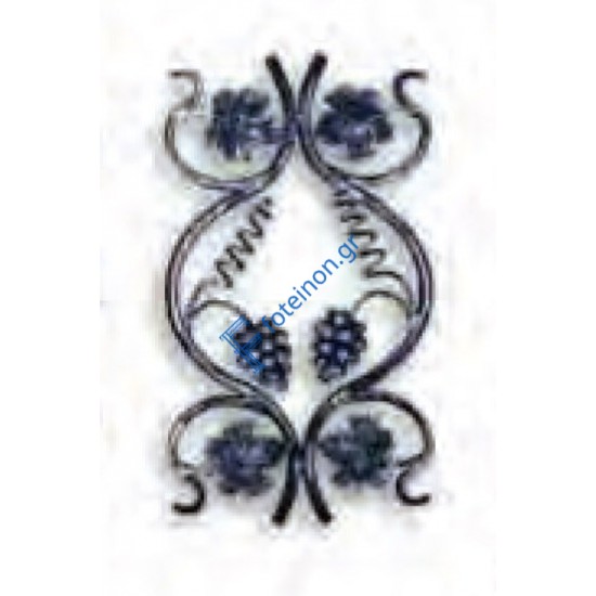 Διακοσμητικό μοτίφ σιδήρου κωδ.(27/73) 12x12 για κάγκελα/περίφραξη