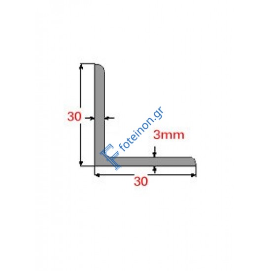 Γωνία Γαλβανιζέ 30x30x3mm 6m