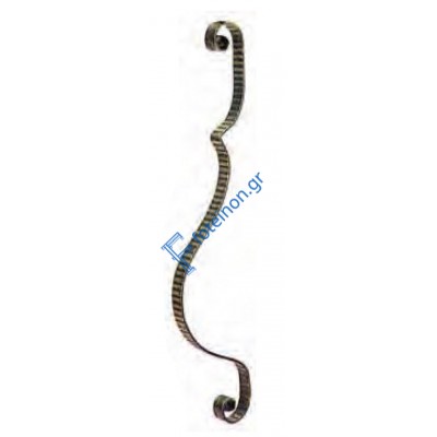 Διακοσμητικό μοτίφ σιδήρου κωδ.(31/69) 30x6 για κάγκελα/περίφραξη