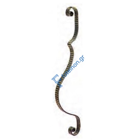 Διακοσμητικό μοτίφ σιδήρου κωδ.(31/69) 30x6 για κάγκελα/περίφραξη