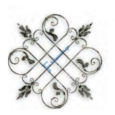 Διακοσμητικό μοτίφ σιδήρου κωδ.(31/73) 16x8 για κάγκελα/περίφραξη