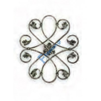 Διακοσμητικό μοτίφ σιδήρου κωδ.(32/73) 16x8 για κάγκελα/περίφραξη