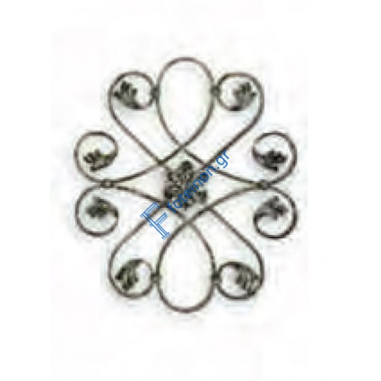 Διακοσμητικό μοτίφ σιδήρου κωδ.(32/73) 16x8 για κάγκελα/περίφραξη