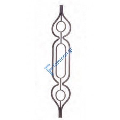 Διακοσμητικό μοτίφ σιδήρου κωδ.(32/75) 14x8 για κάγκελα/περίφραξη