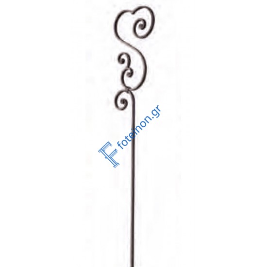 Διακοσμητικό μοτίφ σιδήρου κωδ.(33/75) 14x8 για κάγκελα/περίφραξη