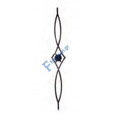 Διακοσμητικό μοτίφ σιδήρου κωδ.(35/75) 14x8 για κάγκελα/περίφραξη