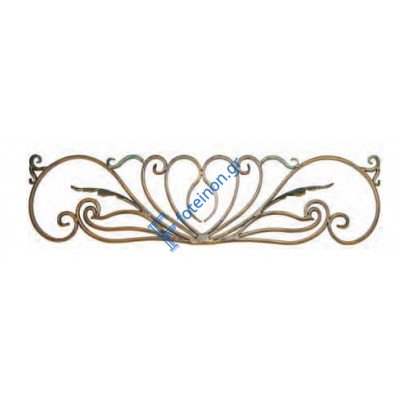 Διακοσμητικό μοτίφ σιδήρου κωδ.(3/58) 16x8 για κάγκελα/περίφραξη