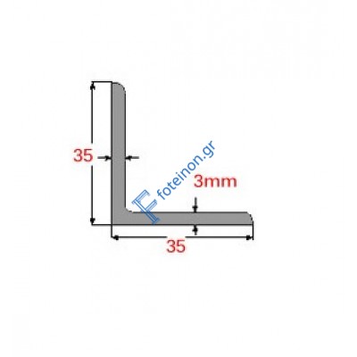 Γωνία Γαλβανιζέ 35x35x3mm 6m