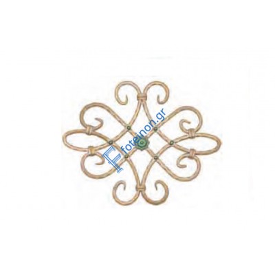 Διακοσμητικό μοτίφ σιδήρου κωδ.(3/60) 12x12 για κάγκελα/περίφραξη