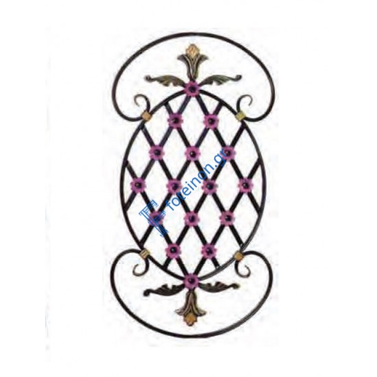 Διακοσμητικό μοτίφ σιδήρου κωδ.(3/64) 16x8 για κάγκελα/περίφραξη