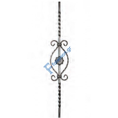 Διακοσμητικό μοτίφ σιδήρου κωδ.(3/76) 12x12 για κάγκελα/περίφραξη