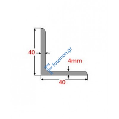 Γωνία Γαλβανιζέ 40x40x4mm 6m