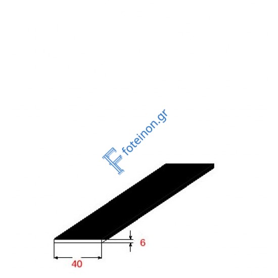 Λάμα 40x6mm Μαύρη 6m