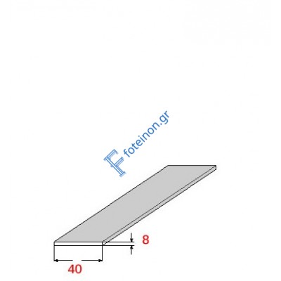 Λάμα 40x8mm Γαλβανιζέ 6m