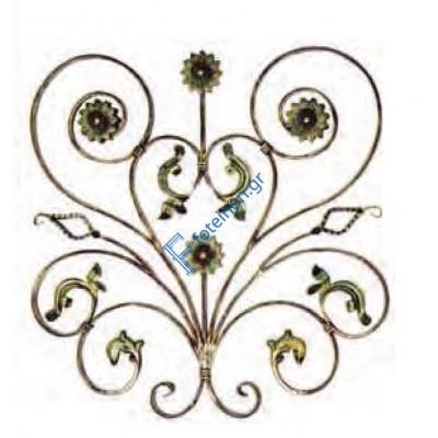 Διακοσμητικό μοτίφ σιδήρου κωδ.(4/66) 16x8 για κάγκελα/περίφραξη