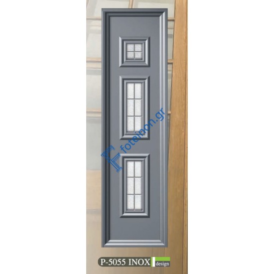 Πρεσαριστό πλαινό πάνελ αλουμινίου σε λευκό χρώμα ALFA (P-5055 INOX)