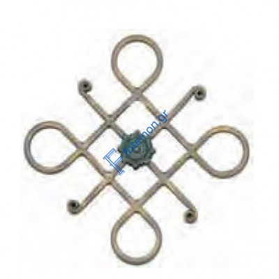 Διακοσμητικό μοτίφ σιδήρου κωδ.(5/60) 16x8 για κάγκελα/περίφραξη