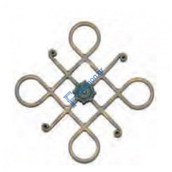 Διακοσμητικό μοτίφ σιδήρου κωδ.(5/60) 16x8 για κάγκελα/περίφραξη