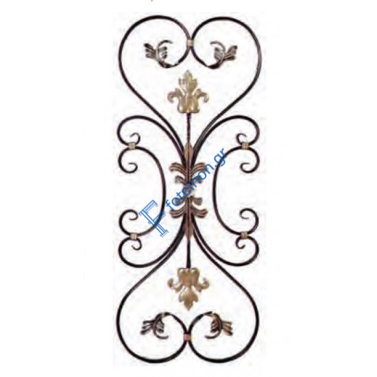 Διακοσμητικό μοτίφ σιδήρου κωδ.(5/64) 16x8 για κάγκελα/περίφραξη