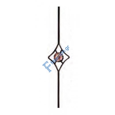 Διακοσμητικό μοτίφ σιδήρου κωδ.(5/66) 12x12 για κάγκελα/περίφραξη