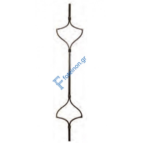 Διακοσμητικό μοτίφ σιδήρου κωδ.(6/62) 12x12 για κάγκελα/περίφραξη