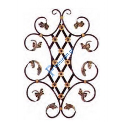 Διακοσμητικό μοτίφ σιδήρου κωδ.(6/64) 16x8 για κάγκελα/περίφραξη