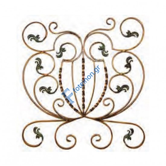 Διακοσμητικό μοτίφ σιδήρου κωδ.(7/59) 16x8 για κάγκελα/περίφραξη