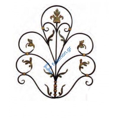 Διακοσμητικό μοτίφ σιδήρου κωδ.(7/65) 16x8 για κάγκελα/περίφραξη