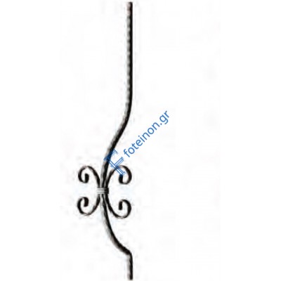 Διακοσμητικό μοτίφ σιδήρου κωδ.(7/70) 12x12 για κάγκελα/περίφραξη