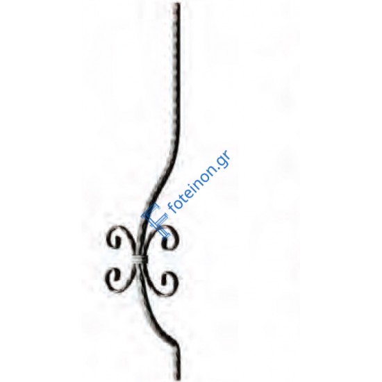 Διακοσμητικό μοτίφ σιδήρου κωδ.(7/70) 12x12 για κάγκελα/περίφραξη