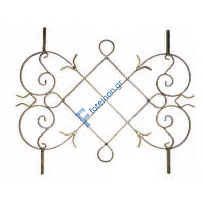 Διακοσμητικό μοτίφ σιδήρου κωδ.(8/59) 14x6 για κάγκελα/περίφραξη
