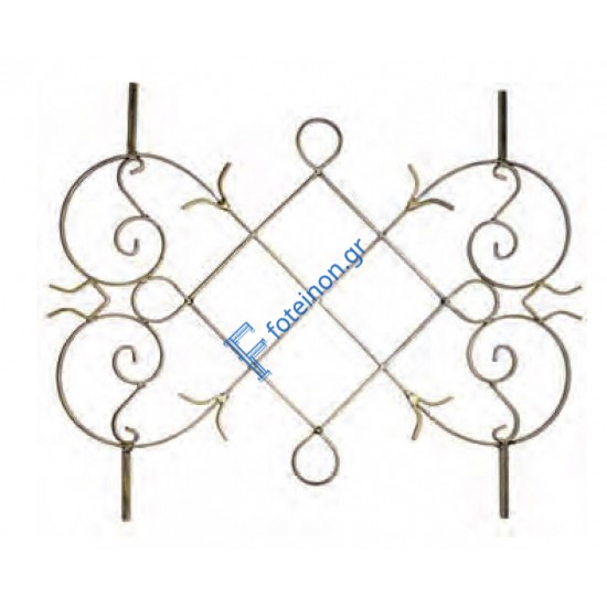 Διακοσμητικό μοτίφ σιδήρου κωδ.(8/59) 14x6 για κάγκελα/περίφραξη