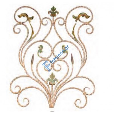 Διακοσμητικό μοτίφ σιδήρου κωδ.(8/60) 12x12 για κάγκελα/περίφραξη