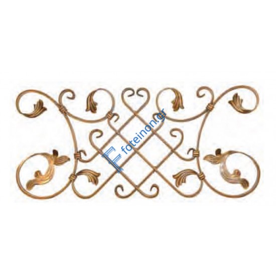 Διακοσμητικό μοτίφ σιδήρου κωδ.(9/59) 16x8 για κάγκελα/περίφραξη