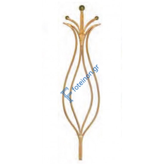 Διακοσμητικό μοτίφ σιδήρου κωδ.(9/62) 16x8 για κάγκελα/περίφραξη