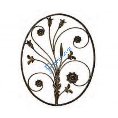 Διακοσμητικό μοτίφ σιδήρου κωδ.(9/65) 12x12 για κάγκελα/περίφραξη