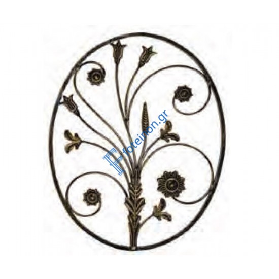 Διακοσμητικό μοτίφ σιδήρου κωδ.(9/65) 12x12 για κάγκελα/περίφραξη