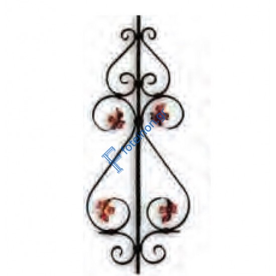 Διακοσμητικό μοτίφ σιδήρου κωδ.(9/73) 12x12 για κάγκελα/περίφραξη
