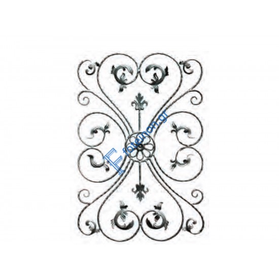 Διακοσμητικό μοτίφ σιδήρου κωδ.(9/77) 12x12 για κάγκελα/περίφραξη