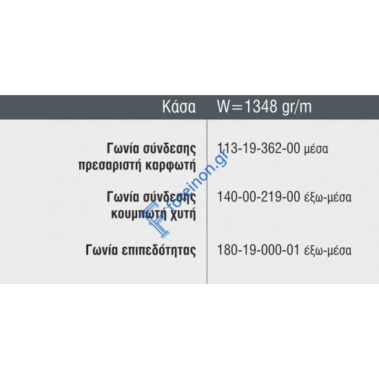 Κάσα M9423 σειράς Μ9400 Comfort Alumil 6m σε χρώμα καφέ 8014