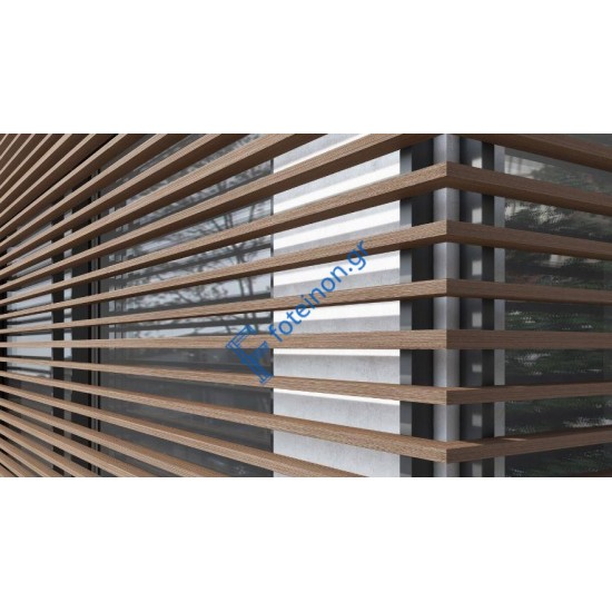Προφίλ αλουμινίου Woodalux 24x120 με επικάλυψη συνθετικού ξύλου 6μ.