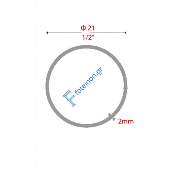 Σωλήνα Γαλβανιζέ Φ21 1/2'' 2mm 6m