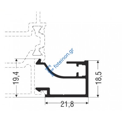 Πηχάκι ίσιο M11451 Smartia Alumil 6m σε χρώμα λευκό 9016
