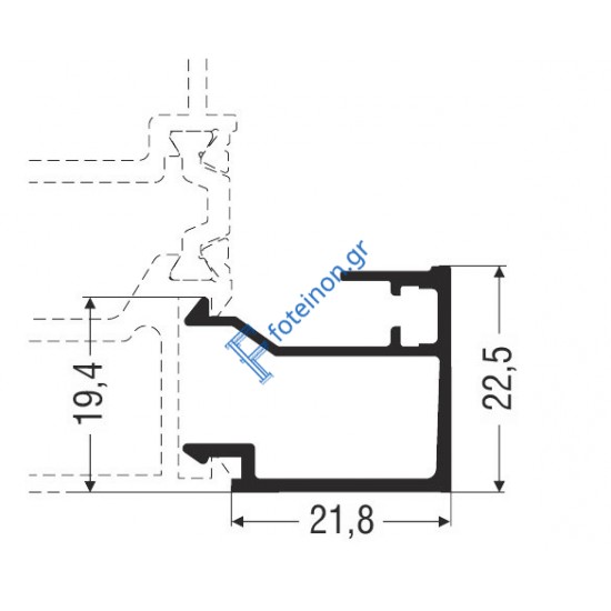 Πηχάκι ίσιο M11452 Smartia Alumil 6m σε χρώμα λευκό 9016