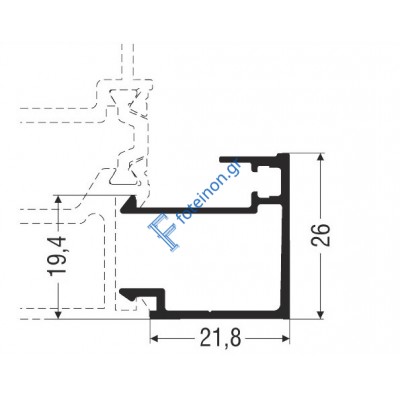 Πηχάκι ίσιο M11453 Smartia Alumil 6m σε χρώμα λευκό 9016