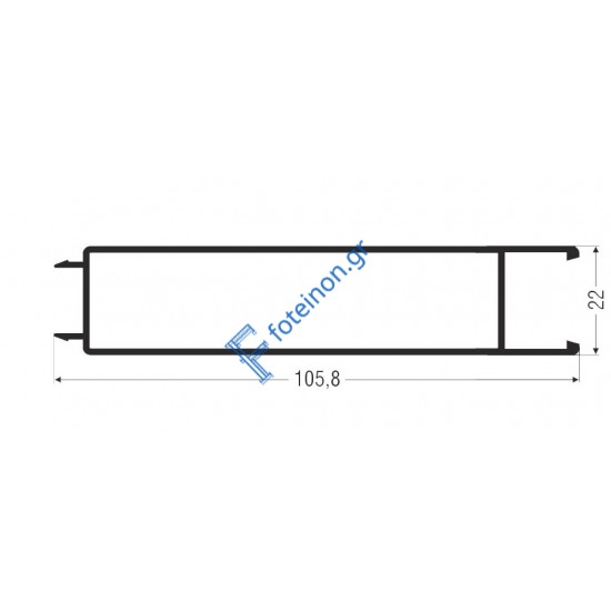 Ραμποτέ αλουμινίου M6023 Alumil 6m σε χρώμα καφέ 8014